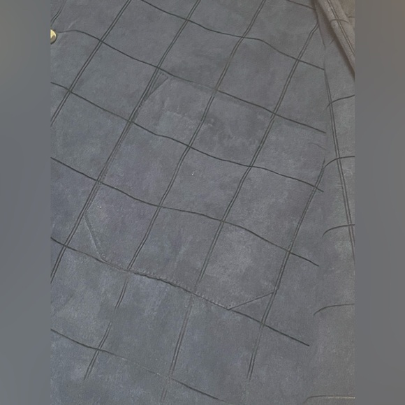 Knightsbridge Men’s Big & Tall Navy Blue Sueded Casual Button Up Shirt Size 4X - Picture 7 of 10